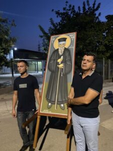 Εικόνα του Αγίου Κοσμά του Αιτωλού στη γιορτή του παρεκκλησίου, Μακρυγιάννη 2024