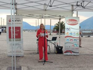 Η παρουσιάστρια Ευαγγελία Ζαχαροπούλου 27η Έκθεση Κρήτη 2022